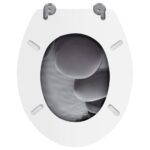 vidaXL WC sedadlo, poklop z MDF, kamene – Obrázok 5