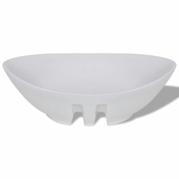 Luxusné keramické umývadlo, oválny tvar, s prietokom, 59 x 38,5 cm – Obrázok 5