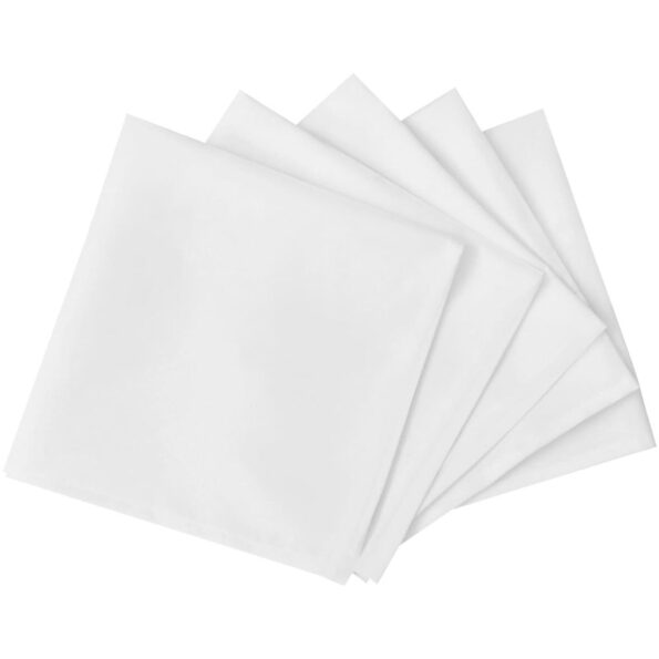 vidaXL Jedálenské obrúsky, 10 ks, biele, 50x50 cm – Obrázok 2