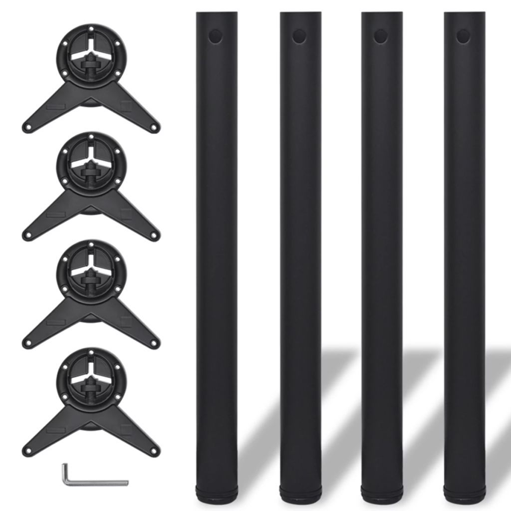 VXL8718475946540_a_en_hd_1.jpg Stolové nohy s nastaviteľnou výškou, čierne 710 mm 4 ks – Obrázok 1