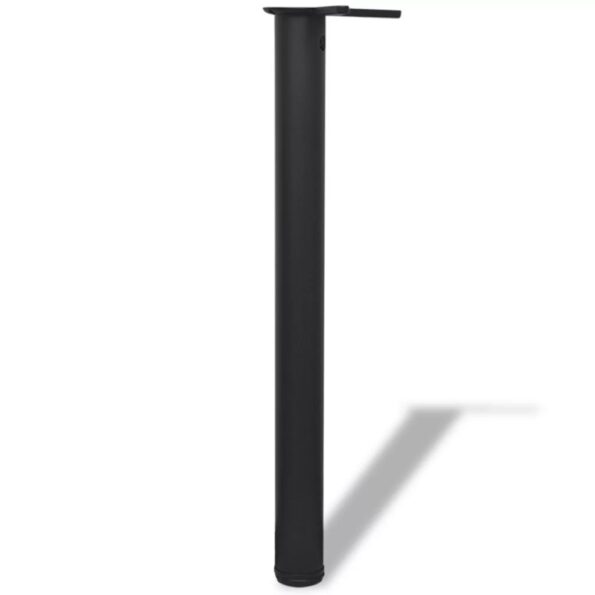 Stolové nohy s nastaviteľnou výškou, čierne 710 mm 4 ks – Obrázok 2