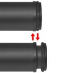 Stolové nohy s nastaviteľnou výškou, čierne 710 mm 4 ks – Obrázok 3