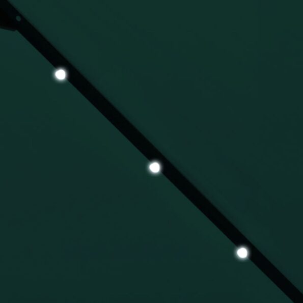 vidaXL Závesný záhradný slnečník s LED 3 m, zelený – Obrázok 4