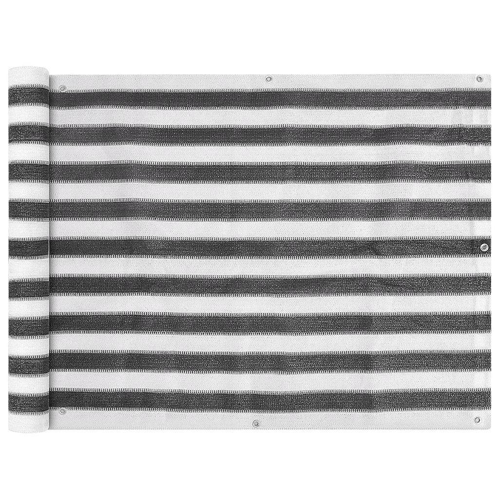VXL8718475975694_a_en_hd_1.jpg vidaXL Tieniaca plachta na balkón z HDPE, 90x600 cm, antracitová a biela – Obrázok 1