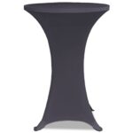vidaXL Naťahovací návlek na stôl, 2 ks, 60 cm, antracitový – Obrázok 3