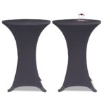 vidaXL Naťahovací návlek na stôl, 2 ks, 60 cm, antracitový