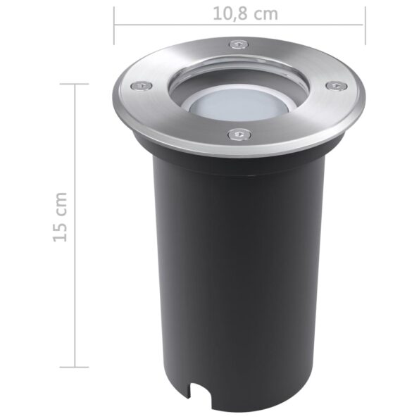 vidaXL Vonkajšie zápustné LED svietidlá, 3 ks, okrúhle – Obrázok 8