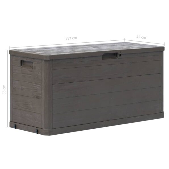 vidaXL Záhradný úložný box hnedý 280 l – Obrázok 10