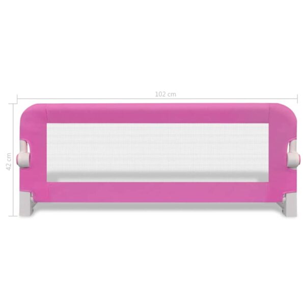 vidaXL Detská bezpečnostná zábrana na postieľku 2 ks ružová 102x42 cm – Obrázok 7
