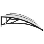 vidaXL Vchodová strieška, čierna a priehľadná 200x75 cm, PC – Obrázok 3