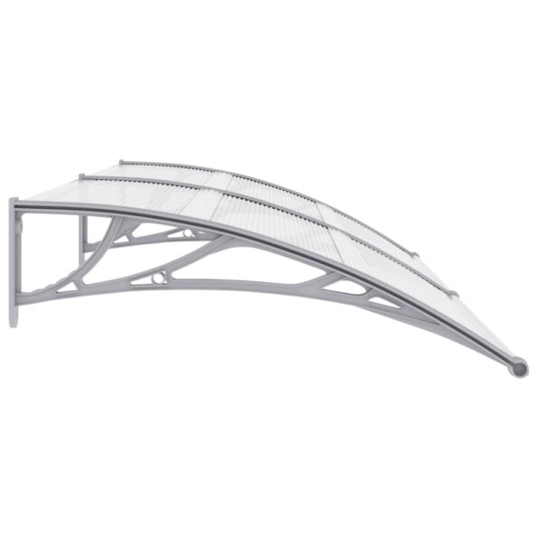 vidaXL Vchodová strieška, sivá a priehľadná 200x75 cm, PC – Obrázok 3