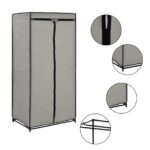 vidaXL Šatníky 2 ks sivé 75x50x160 cm – Obrázok 4
