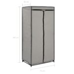 vidaXL Šatníky 2 ks sivé 75x50x160 cm – Obrázok 10