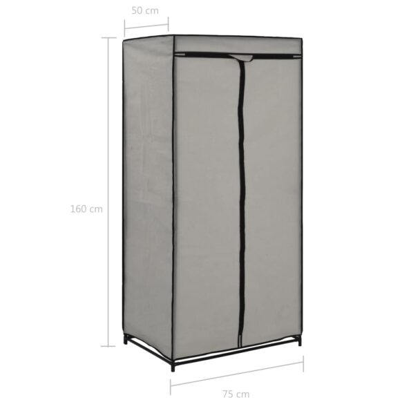 vidaXL Šatníky 2 ks sivé 75x50x160 cm – Obrázok 10