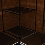 vidaXL Rohový šatník hnedý 130x87x169 cm – Obrázok 2