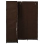 vidaXL Rohový šatník hnedý 130x87x169 cm – Obrázok 4