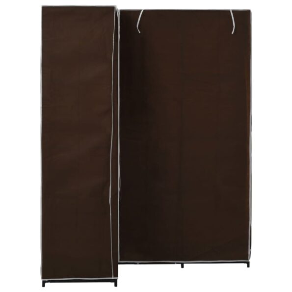 vidaXL Rohový šatník hnedý 130x87x169 cm – Obrázok 4