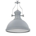 vidaXL Stropná lampa sivá okrúhla E27