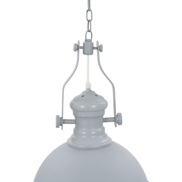 vidaXL Stropná lampa sivá okrúhla E27 – Obrázok 4