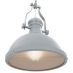 vidaXL Stropná lampa sivá okrúhla E27 – Obrázok 5
