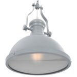 vidaXL Stropná lampa sivá okrúhla E27 – Obrázok 6