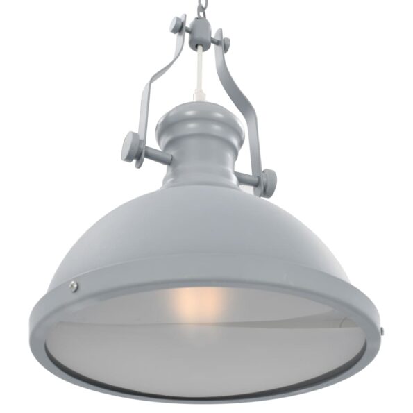 vidaXL Stropná lampa sivá okrúhla E27 – Obrázok 6