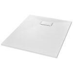 vidaXL Sprchová vanička, SMC, biela 100x80 cm – Obrázok 2