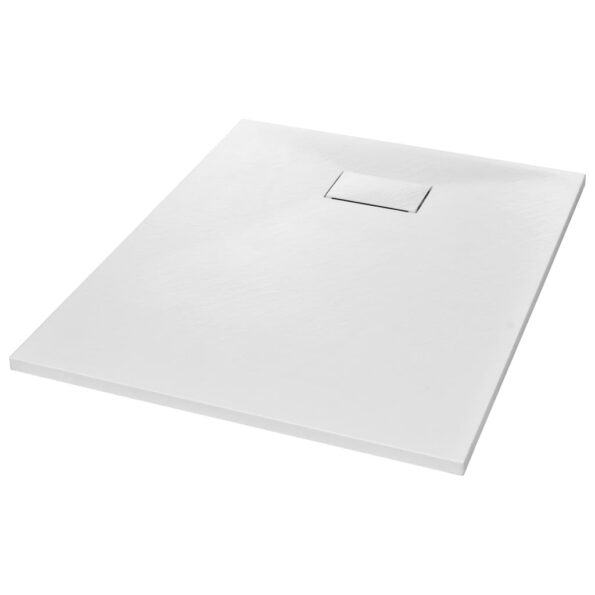 vidaXL Sprchová vanička, SMC, biela 100x80 cm – Obrázok 2