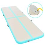 vidaXL Nafukovacia žinenka s pumpou 600x100x10 cm PVC zelená