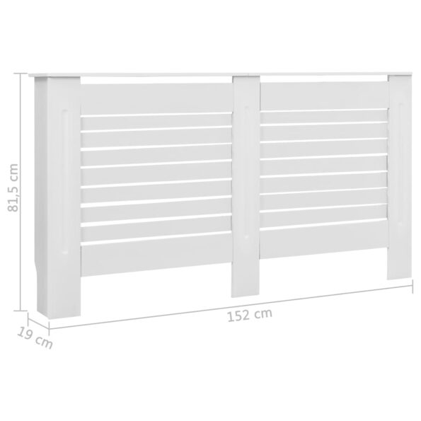 vidaXL Kryt na radiátor, biely 152x19x81,5 cm, MDF – Obrázok 7