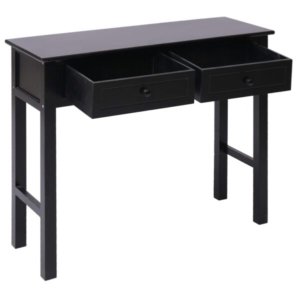 vidaXL Konzolový stolík čierny 90x30x77 cm drevený – Obrázok 2
