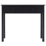 vidaXL Konzolový stolík čierny 90x30x77 cm drevený – Obrázok 3
