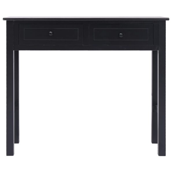 vidaXL Konzolový stolík čierny 90x30x77 cm drevený – Obrázok 3