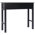 vidaXL Konzolový stolík čierny 90x30x77 cm drevený – Obrázok 4