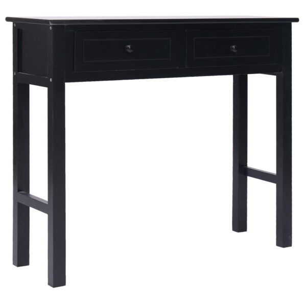 vidaXL Konzolový stolík čierny 90x30x77 cm drevený – Obrázok 5