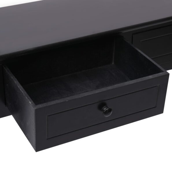 vidaXL Konzolový stolík čierny 90x30x77 cm drevený – Obrázok 6