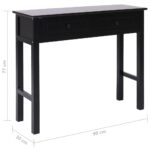 vidaXL Konzolový stolík čierny 90x30x77 cm drevený – Obrázok 8