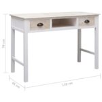 vidaXL Konzolový stolík 110x45x76 cm drevený – Obrázok 8