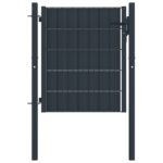 vidaXL Plotová brána PVC a oceľ 100x100 cm antracitová