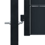 vidaXL Plotová brána PVC a oceľ 100x100 cm antracitová – Obrázok 3