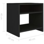 vidaXL Nočné stolíky 2 ks, čierne 40x30x40 cm, kompozitné drevo – Obrázok 7