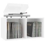 vidaXL Úložný box na vinyly, biely 71x34x36 cm, kompozitné drevo – Obrázok 3