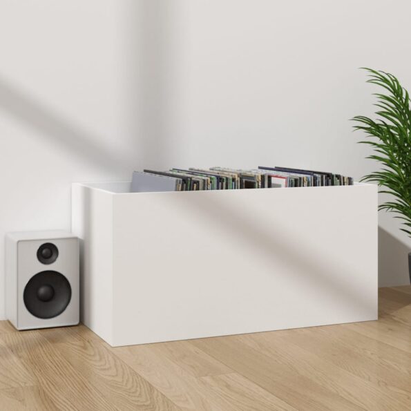 vidaXL Úložný box na vinyly, biely 71x34x36 cm, kompozitné drevo – Obrázok 7