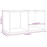 vidaXL Úložný box na vinyly, biely 71x34x36 cm, kompozitné drevo – Obrázok 9
