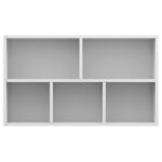 vidaXL Knižnica/komoda, biela 50x25x80 cm, kompozitné drevo – Obrázok 9