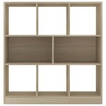 vidaXL Knižnica, dub sonoma 97,5x29,5x100 cm, kompozitné drevo – Obrázok 4