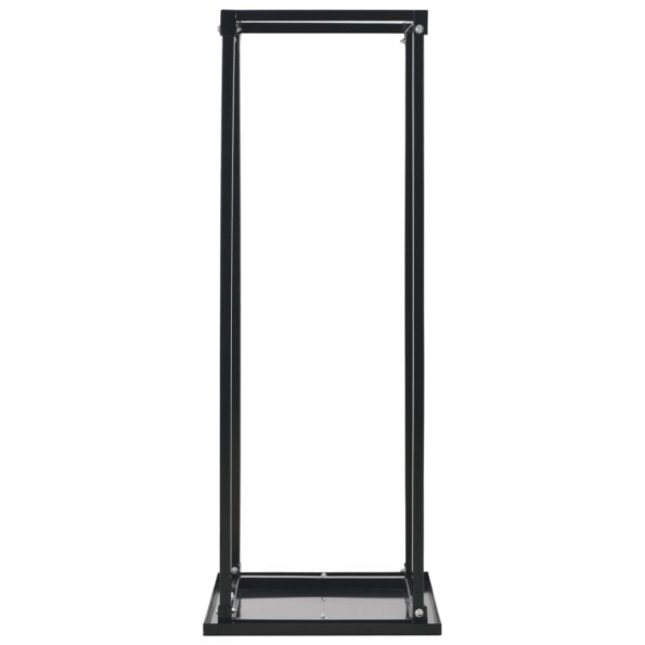 vidaXL Stojan na krbové drevo s podstavcom, čierny 37x37x113 cm, oceľ – Obrázok 3