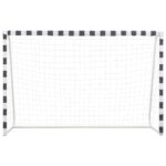 vidaXL Futbalová bránka 300x200x90 cm kovová čierna a biela – Obrázok 2