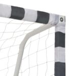vidaXL Futbalová bránka 300x200x90 cm kovová čierna a biela – Obrázok 4