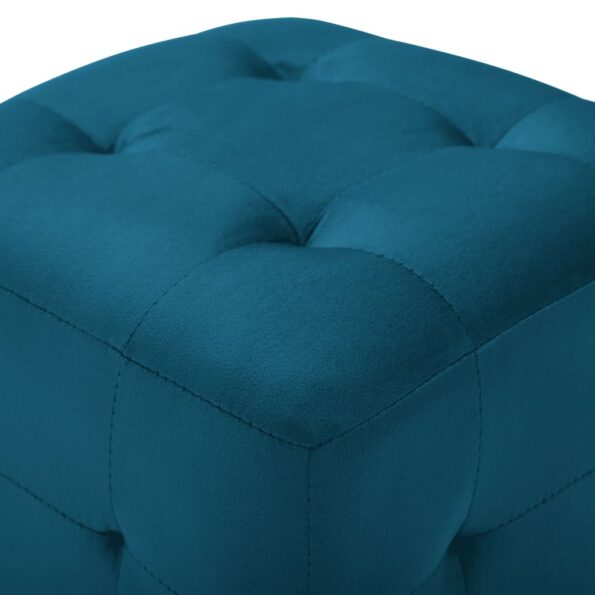 vidaXL Taburetky 2 ks modré 30x30x30 cm semišová látka – Obrázok 4